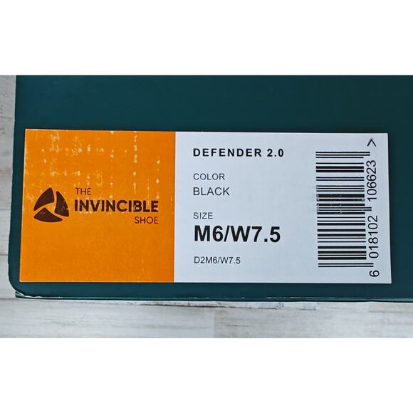 The Invincible Shoe Women/Men Defender 2.0 Steel Toe Shoe Black Size USW 7.5/M 6 - Picture 9 of 9